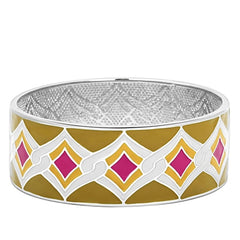 TK291 - High polished (no plating) Stainless Steel Bangle with Epoxy