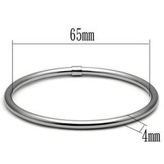 TK409 - High polished (no plating) Stainless Steel Bangle with No