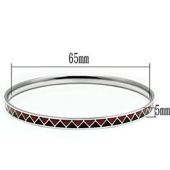 TK529 - High polished (no plating) Stainless Steel Bangle with Epoxy