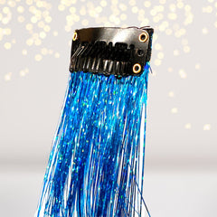 Turquoise Hologram Hair Tinsel Extension