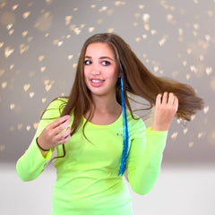 Turquoise Hologram Hair Tinsel Extension