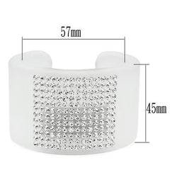 VL026 - Resin Bangle with Top Grade Crystal in Clear