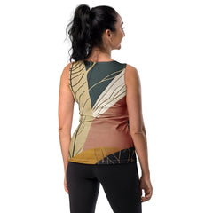 Womens Stretch Fit Tank Top - Boho Style Print