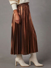 Pleated Midi Skirt - Luxury Designer Autumn Skirt for Women