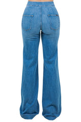 Harley Wide Leg Med Blue- Inseam 32