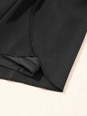 High Waisted Drawstring Swim Shorts