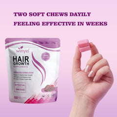 WINYEL Hair Growth Soft Chewables, Containing Hair Growth Vitamins For