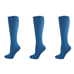 Classic Cable Knit Acrylic Knee High Socks 3 Pair Packs