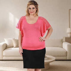 InstantFigure Curvy Plus Size Short Pencil Skirt 168024C