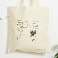 Pen On Face Bag | Funny Tote Bag Gift for Friend