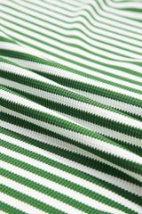 Plus Size Stripe Thermal Reverse Seam Patchwork Top