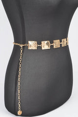 Plus Size Square Plate Iconic Chain Belt