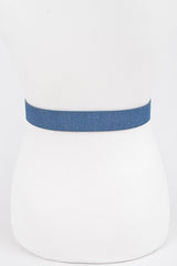 Plus Size Denim Logo Buckle Belt