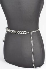 Pearl Accent Layer Chain Belt