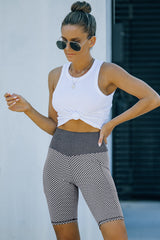 Black Side Pockets Ruched Butt Lifting Yoga Shorts