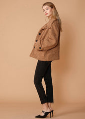Women's Shearling Coat in Brown