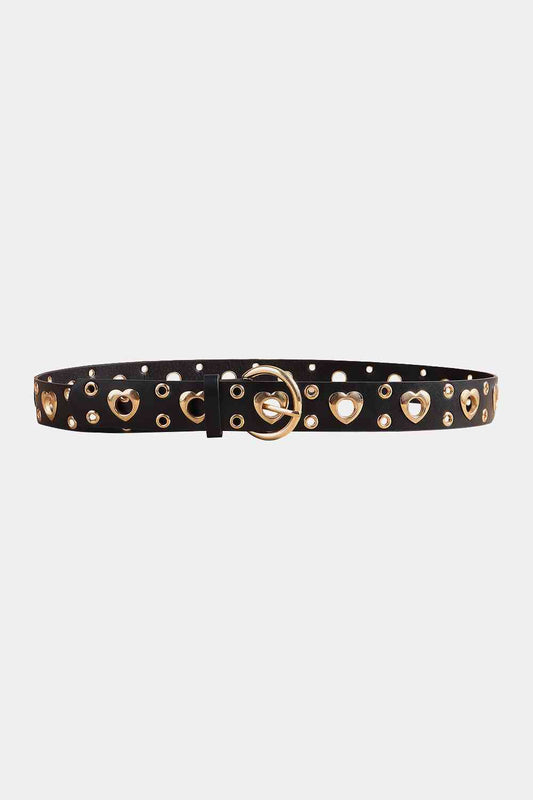 Shape Alloy Detail PU Leather Belt