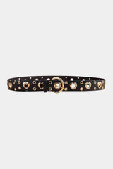 Shape Alloy Detail PU Leather Belt