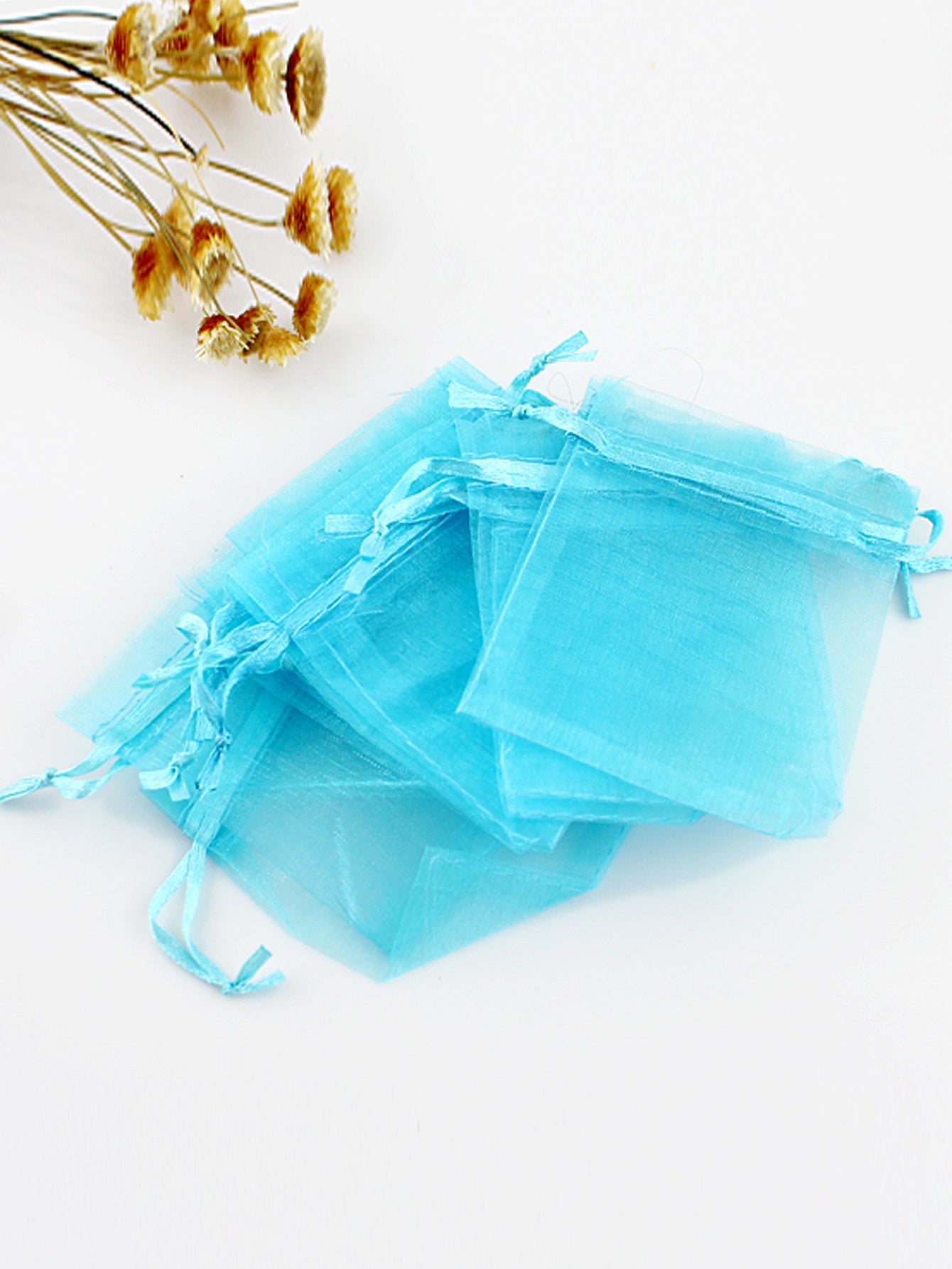 Random color 10pcs/set Colorful Organza Jewellery Bags Drawstring Gift