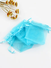 Random color 10pcs/set Colorful Organza Jewellery Bags Drawstring Gift