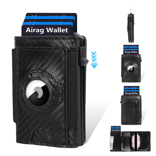 Men's Slim Wallet, RFID Metal Aluminum Shell Men's Automatic Card