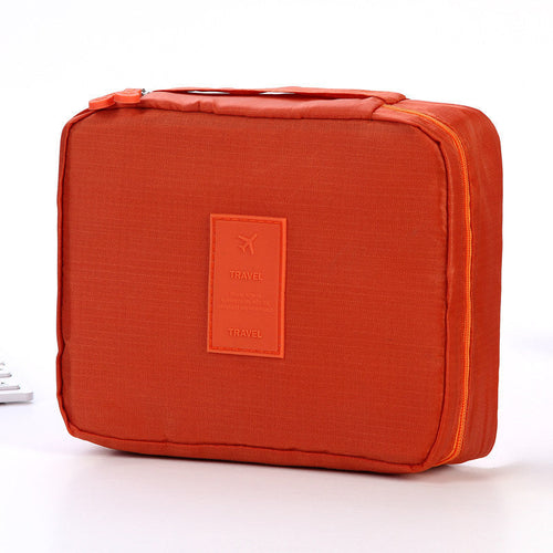 Portable Cosmetic Bag Waterproof Divider Multi-grid Pockets Toiletry B