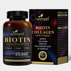 Biotin  Collagen  Hyaluronic Acid  Keratin - Support Normal Hair