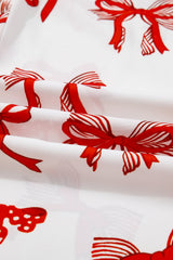 Christmas Bow Top and Pants Pajama Set