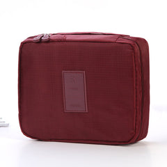Portable Cosmetic Bag Waterproof Divider Multi-grid Pockets Toiletry B