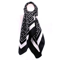 LUXURY DESIGNER PRINT SILK SCARF