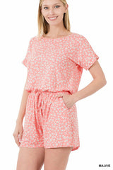 Brushed Dty Floral Romper With Pockets