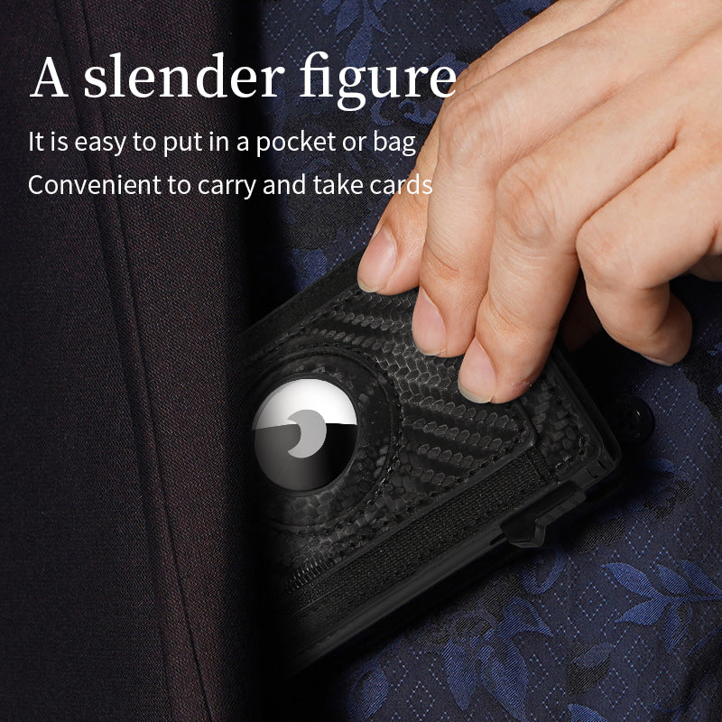 Men's Slim Wallet, RFID Metal Aluminum Shell Men's Automatic Card