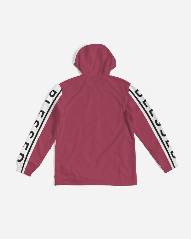 Mens Lightweight Windbreaker Jacket with Hood and Zipper Closure -