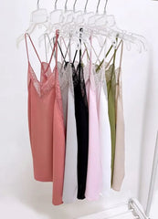 BiBi Lace Cami Solid Tank Top