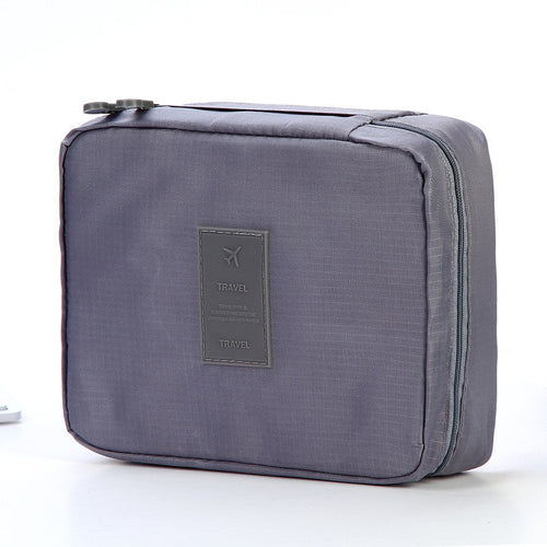 Portable Cosmetic Bag Waterproof Divider Multi-grid Pockets Toiletry B