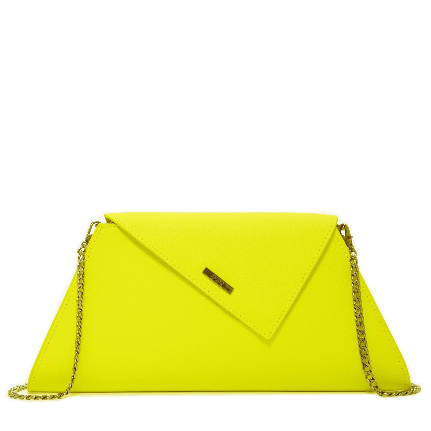 Yellow Purse Leather Clutch Bag Unique Evening Purse Women's Handbag