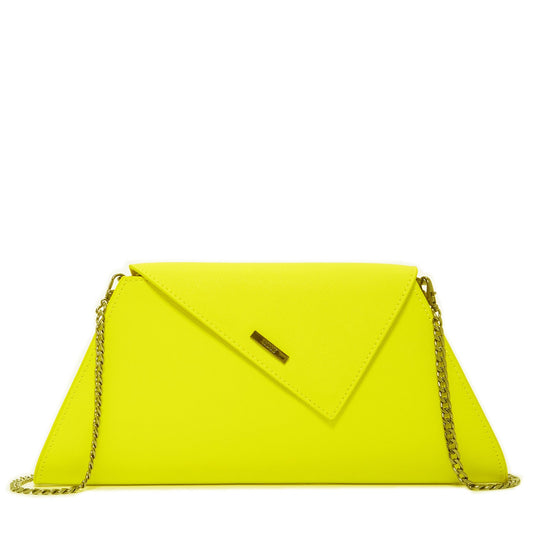 Yellow Purse Leather Clutch Bag Unique Evening Purse Women's Handbag