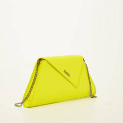 Yellow Purse Leather Clutch Bag Unique Evening Purse Women's Handbag