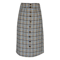 Luxe Plaid Tweed Pencil Skirt – Women’s Chic Tweed Skirt