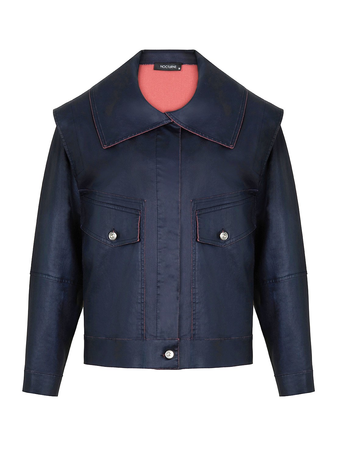 Wide Collar Coated Jacket