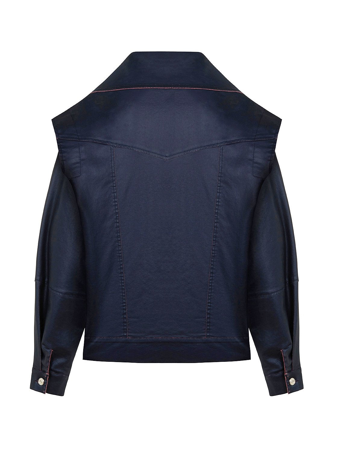 Wide Collar Coated Jacket