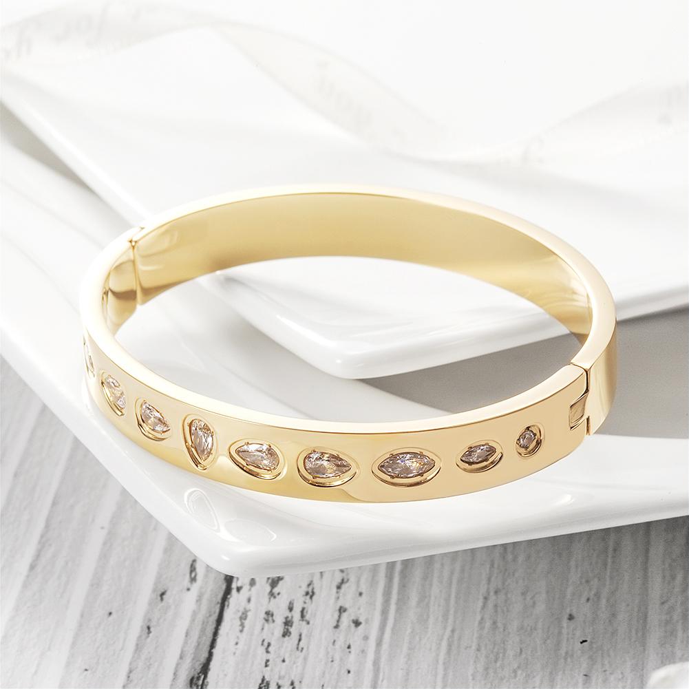 CZ Station Hinge Bangle