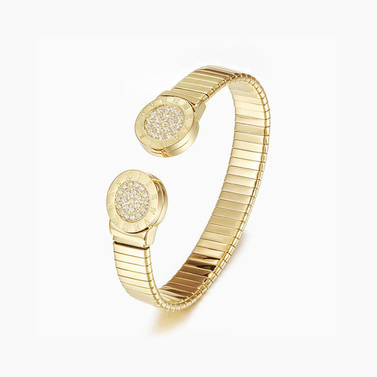 Roman Numerals Cuff Bangle