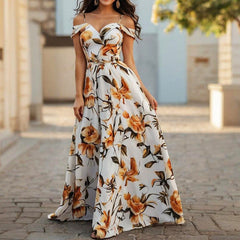Summer Women Clothing Printed Sexy Bandeau Sling Dress .Ships from