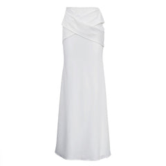 Spring Cross Design Niche Skirt Women Satin All Matching Hip Skirt