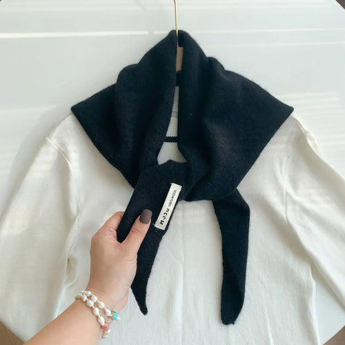 British Korean Triangle Scarf  Niche Wool  Triangular Scarf Women