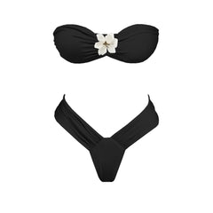 Nitty flower two piece swimsuit with Mini Skirt