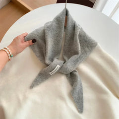 British Korean Triangle Scarf  Niche Wool  Triangular Scarf Women