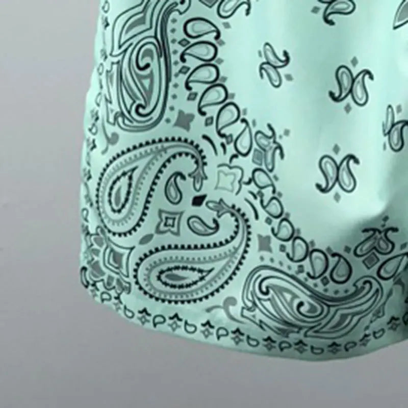 Vintage Cashew Flowers Print Short-sleeved Shirt Set