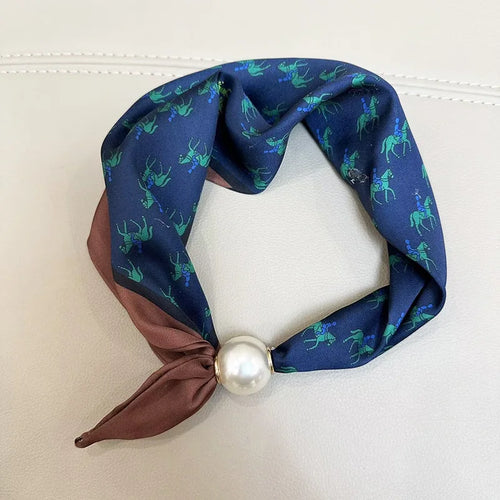 1/2PCS Elegant Pearl Tail Magnetic Clasp Scarf Summer New Versatile